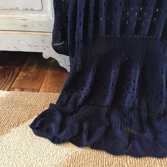 NewPlus Size Boutique Navy Crochet Knit Sweater - Picture 4 of 8